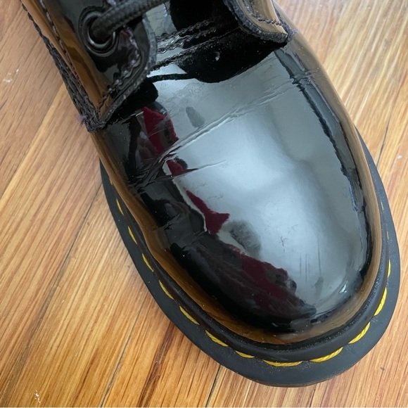 Dr Martens 1460 Black Patent Leather Combat Boots Women Size 8 - Picture 14 of 16